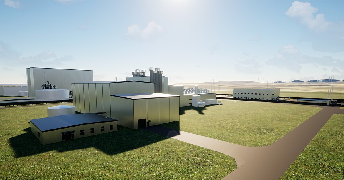 Rendering of Natrium plant buildings