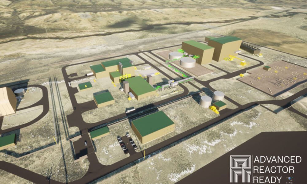 Aerial illustration of the Natrium plant site
