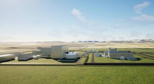 Rendering of the Natrium plant from a distance