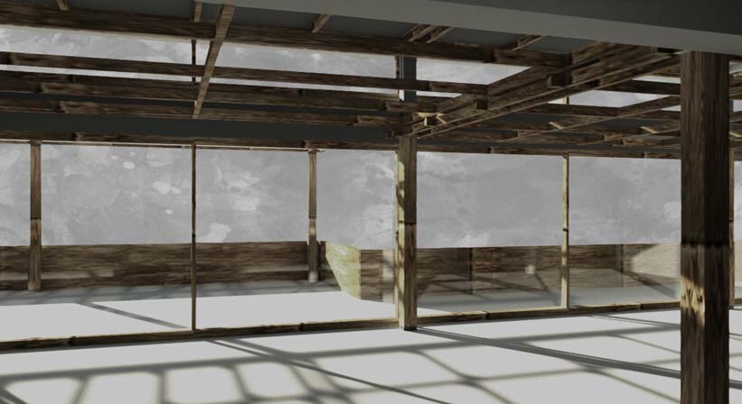 Interior rendering looking toward the landscape