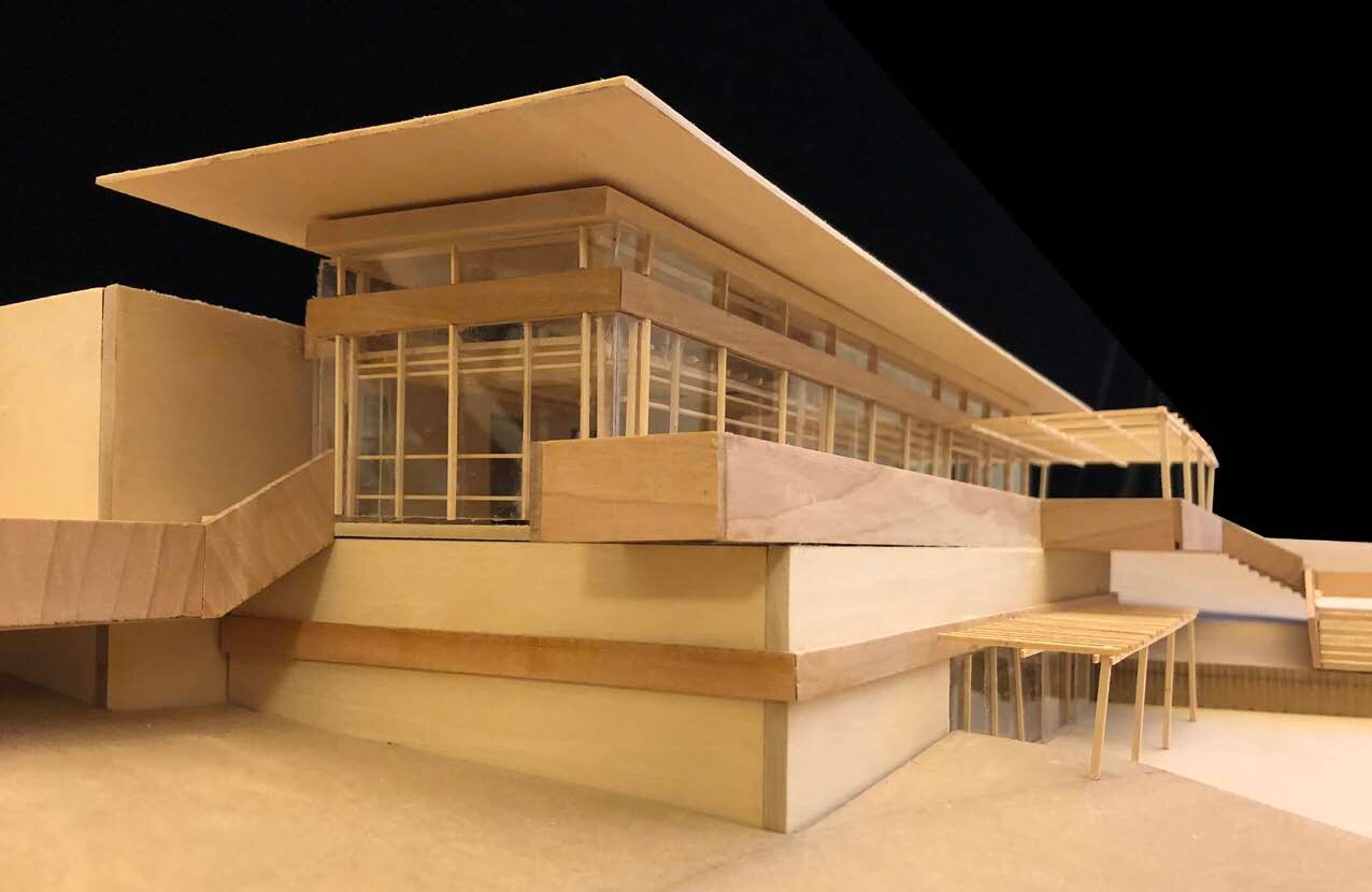 Model of the Westcott layered facade student project