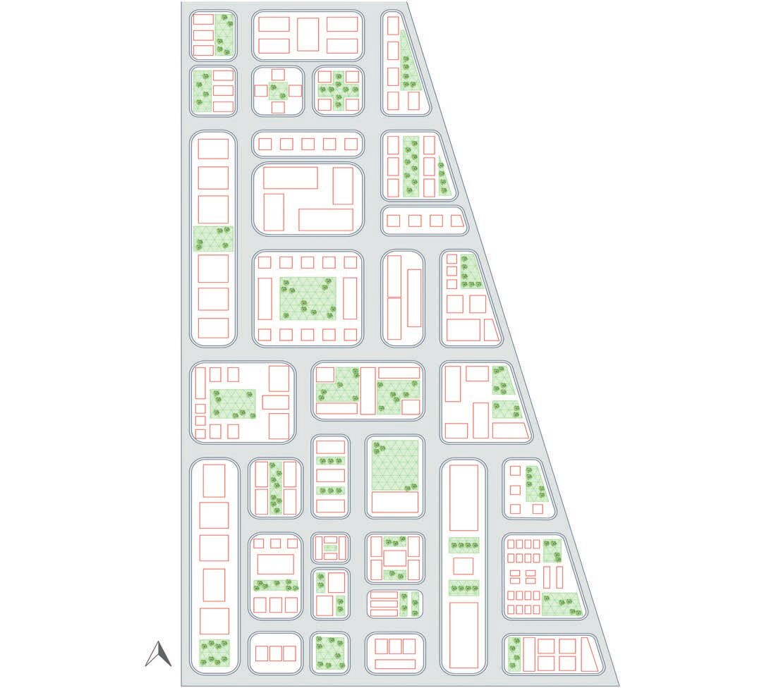 Block plan of the redesigned South Side district